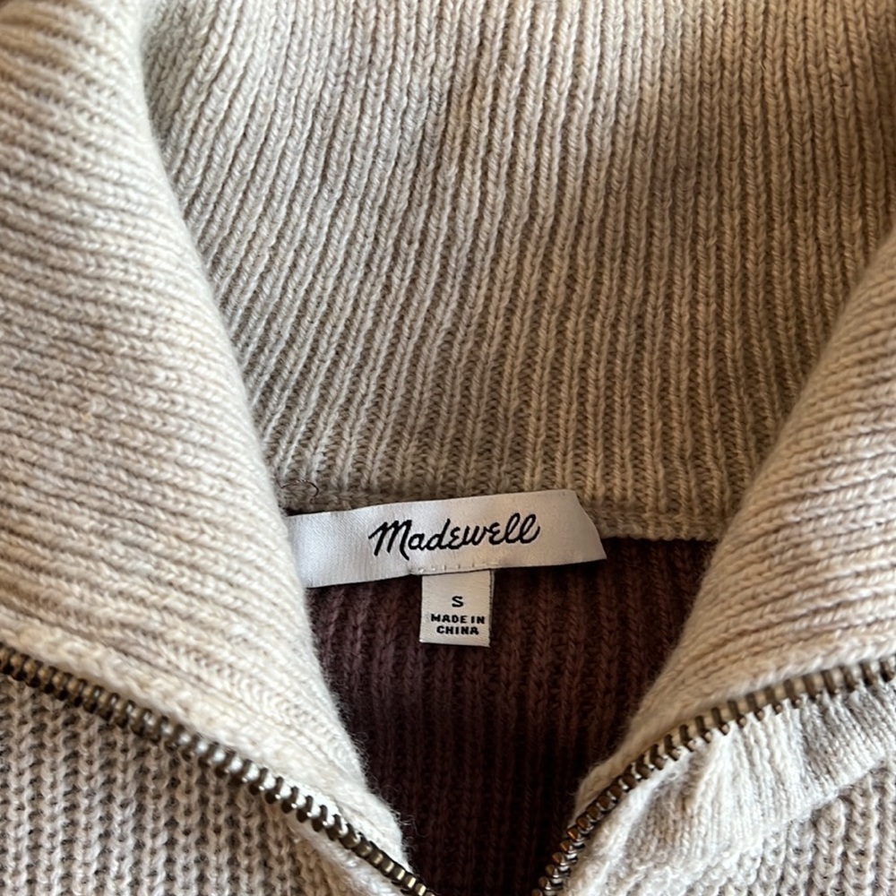 Madewell glenbrook half zip colorblock sweater - Picture 5 of 14